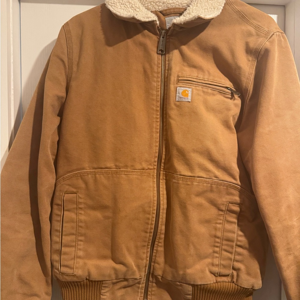 Carhartt Brown Sherpa-Lined Outerwear